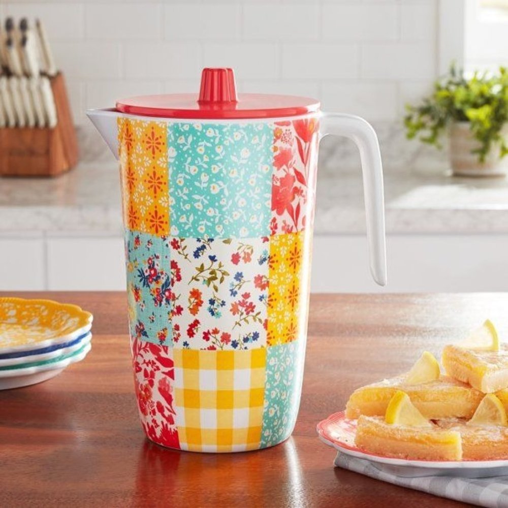 The Pioneer Woman Patchwork Medley 2-Quart Melamine Pitcher